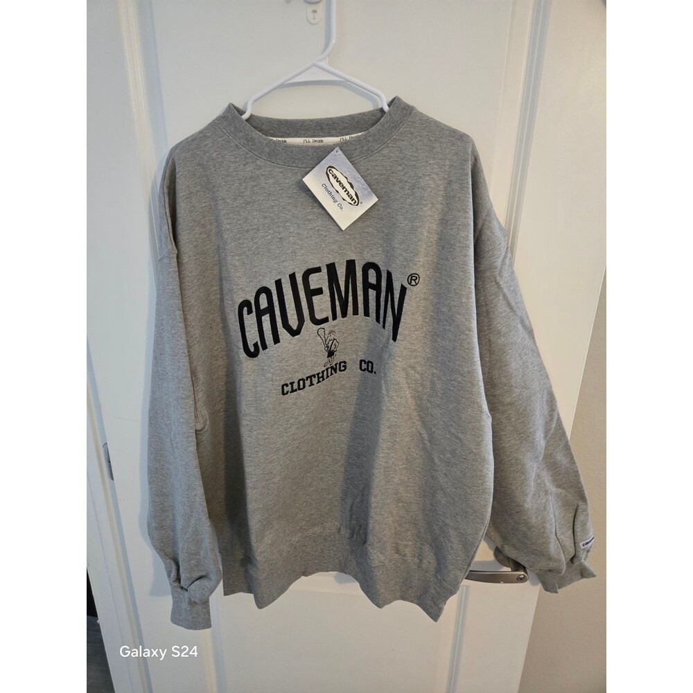 Caveman Sweatshirt. Large. NEW